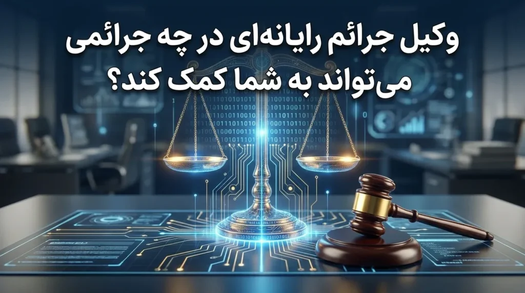 وکیل جرایم رایانه ای؛ دفاع تخصصی فنی و کیفری در دادسرای جرایم سایبری مهمترین مصادیق پروندههای جرایم رایانهای