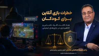 خطرات بازی آنلاین برای کودکان؛ هک اکانت بازی، ارتباط با افراد ناشناس و جرائم سایبری - وکیل علیرضا طباطبایی