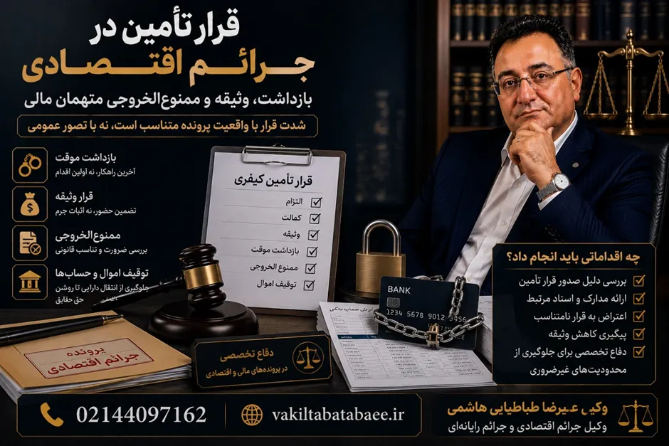 وکیل علیرضا طباطبایی هاشمی، متخصص پرونده‌های جرائم اقتصادی