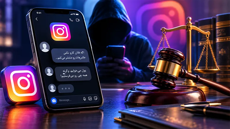 تهدید و اخاذی در دایرکت اینستاگرام چه مجازاتی دارد؟ مدارک اثبات تهدید اینستاگرامی برای پیگیری تهدید به انتشار عکس خصوصی و اخاذی در دایرکت اینستاگرام
