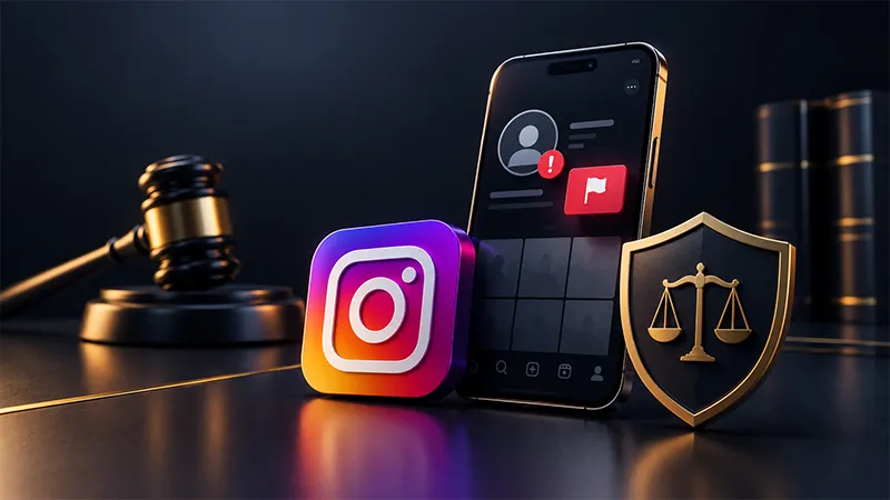 تکمیل فرم پشتیبانی اینستاگرام برای ثبت شکایت از پیج متخلف و ارسال مدارک